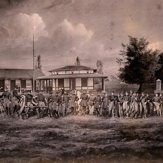 Die Militärschule auf der Thuner Allmend. Foto aus den 1860er-Jahren.