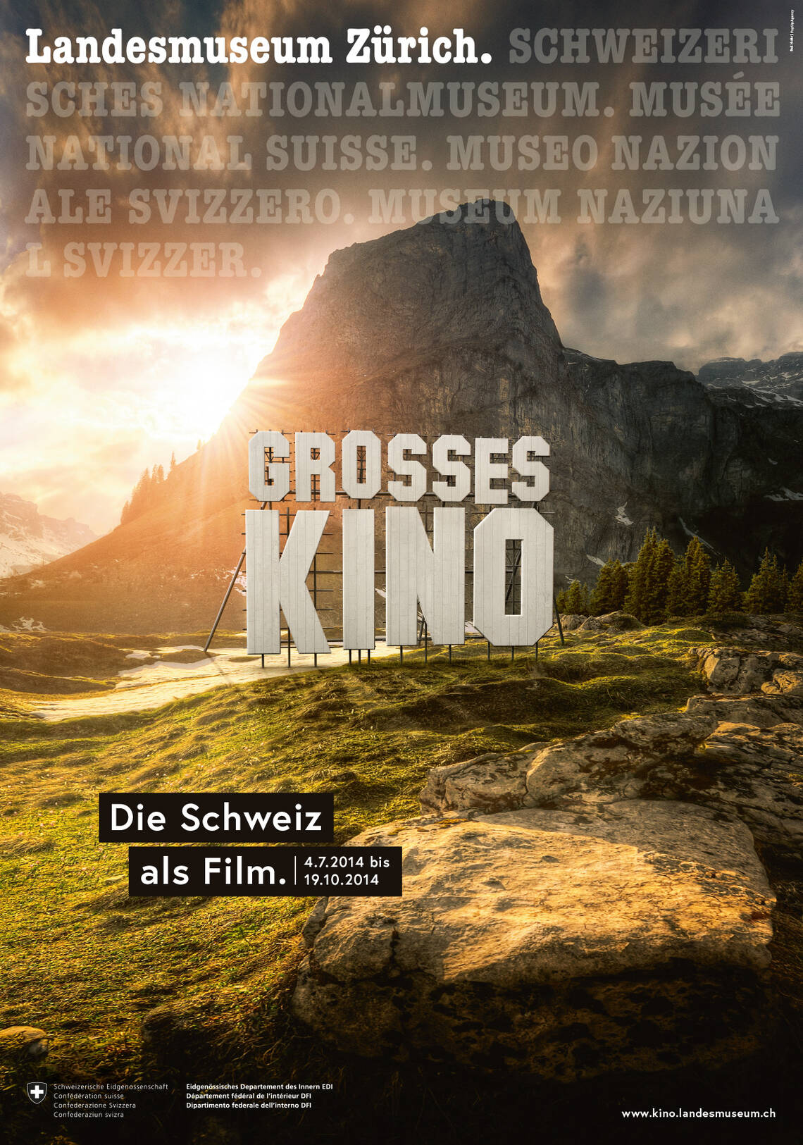 Plakat der Ausstellung "Grosses Kino"