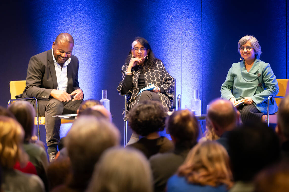 Shalini Randeria and Debjani Bhattacharyya | Host: Henri-Michel Yéré | © Schweizerisches Nationalmuseum